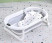 DT-882 Складная детская ванночка для новорожденных силиконовая, компактная, сливающаяся, переносная