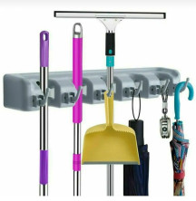 KP-653 Вешалка-держатель  Mop Rack Broom Holder YW-10144 хозяйственный