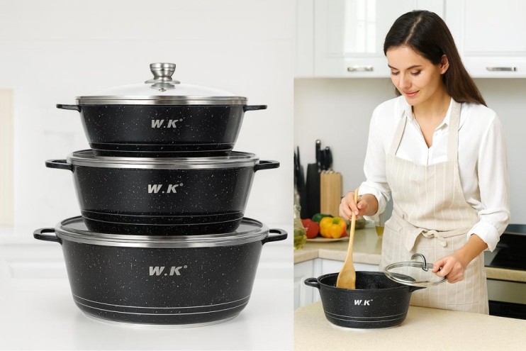 KP-360 Набор кастрюль WK 6шт с крышкой