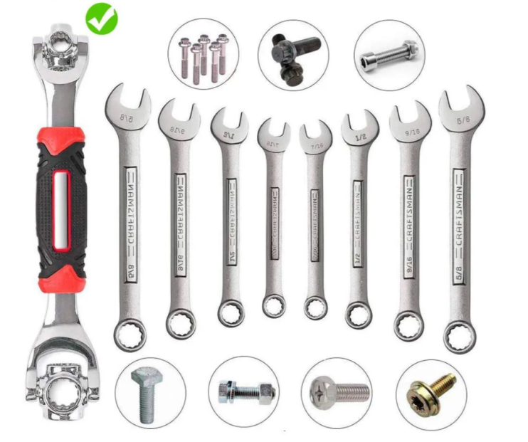 IN-176 Ключ Rotating Heads 360* гаечный