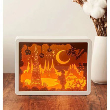 SVR-100 Ночник светодиодный с бумажной обрезкой и  3D с зеркалом