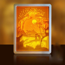 SVR-100 Ночник светодиодный с бумажной обрезкой и  3D с зеркалом