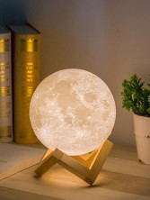OP-048-18 Ночник-светильник 3D Moon Lamp без пульта 18см глянцевая