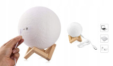 OP-048-18 Ночник-светильник 3D Moon Lamp без пульта 18см глянцевая