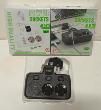 IN-129 Cетевой фильтр BKL-502 на 2 розетки 1.8М черный 2вход USB