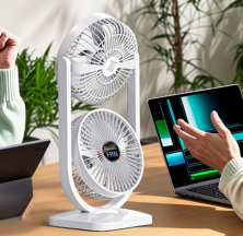 VR-025 Вентилятор Double Coolness с 2 турбинами, настольный 