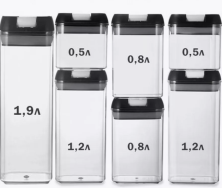 KP-629 Набор контейнеров для хранения продуктов 7 pcs