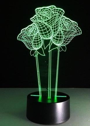 NCH-056 Ночник Розы 3D