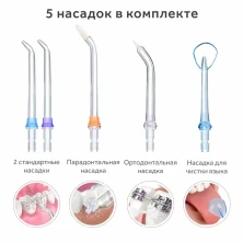 TDK-048 Ирригатор Black Bags H2O Floss компактный 6 насадок 5 режимов подачи воды