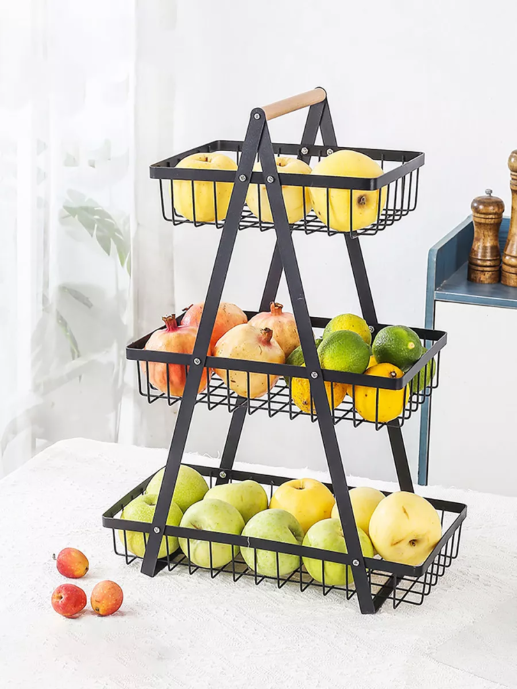 RZ-358 Корзина Home Storage Rack для фруктов и овощей 3 яруса