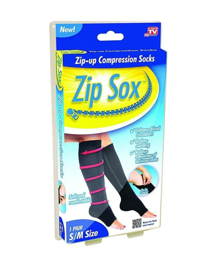 TV-375 Гольфы Zip Sox на молнии с открытым носом 