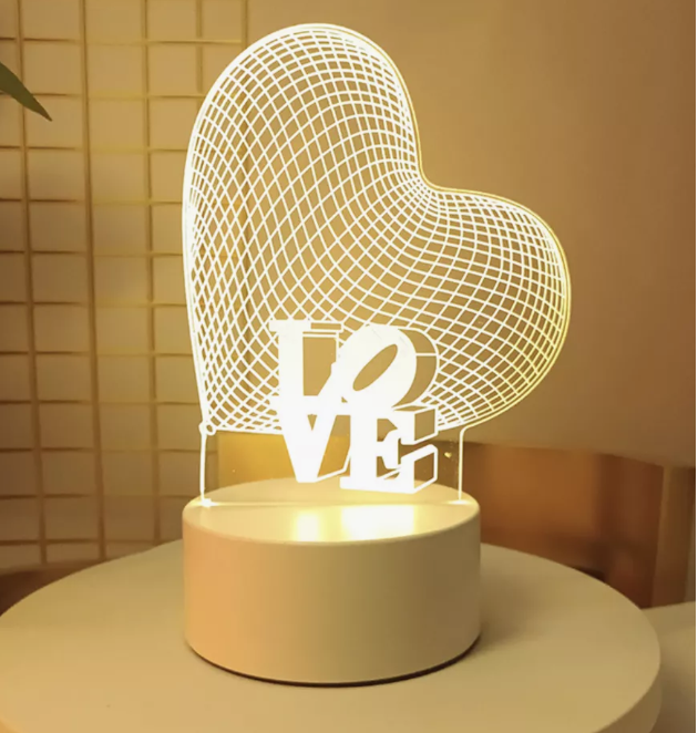 NCH-149 Ночник 3D (сердце лебеди и воздушные шары)