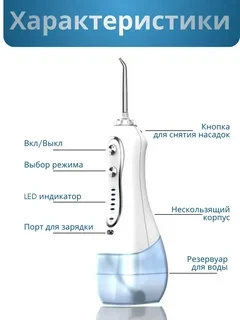 TDK-043 Ирригатор Cordless Oral Irrigator с чехлом и 8 насадками