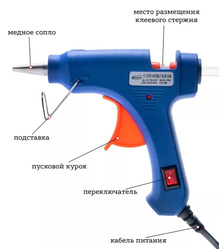 IN-143 Клеевой пистолет 20w  HSL-217