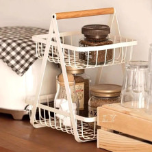 KP-121 Корзина Home Storage Rack DZ3369A 2 яруса для фруктов и овощей
