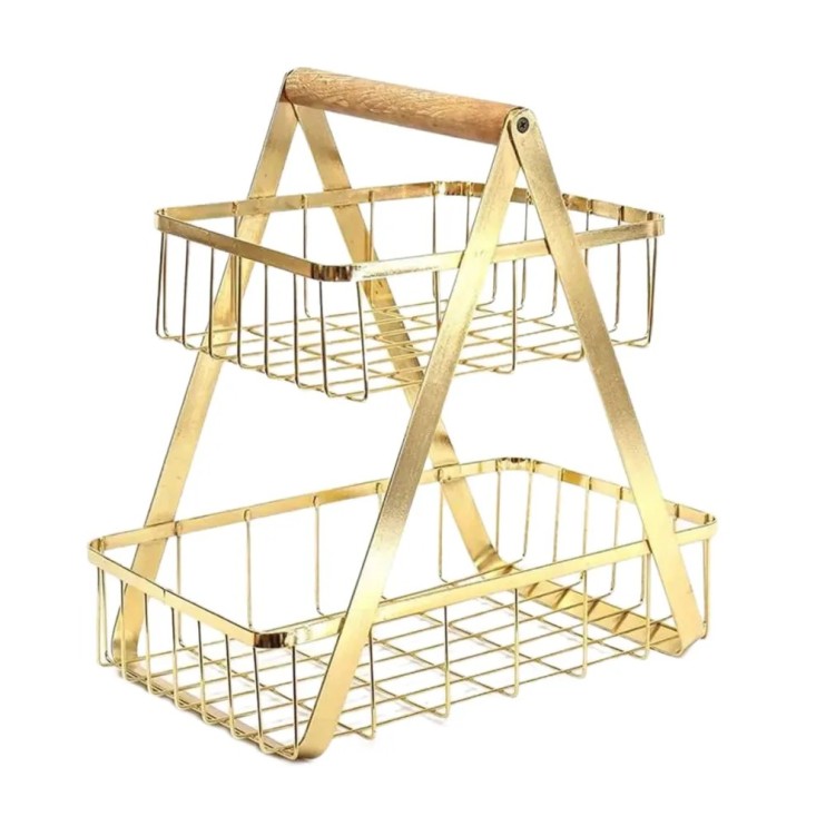 KP-121 Корзина Home Storage Rack DZ3369A 2 яруса для фруктов и овощей