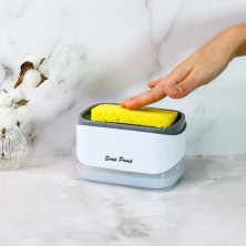 RZ-569  Дозатор Soap Pump And Sponge Caddy для моющих средств c резинкой