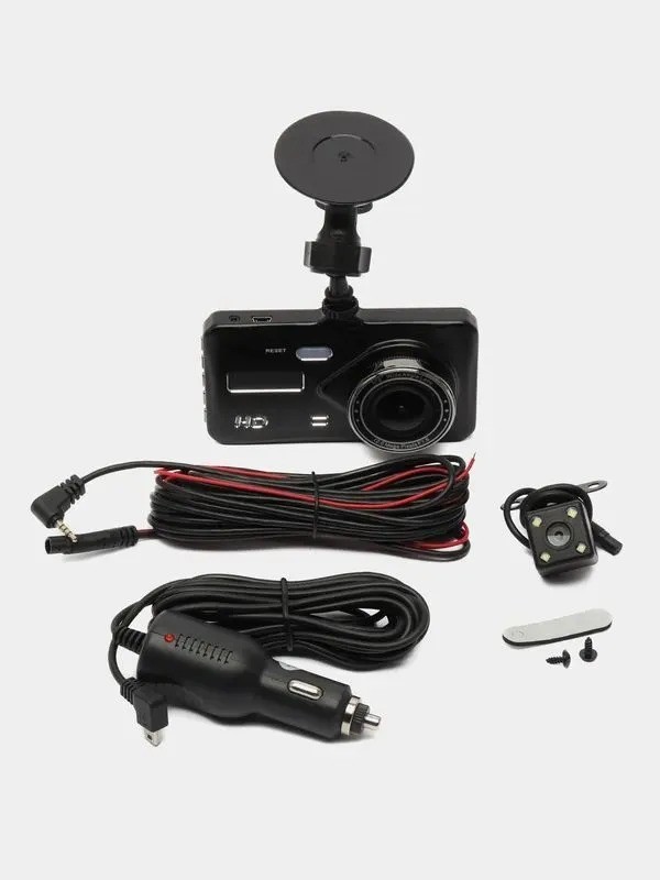 AV-253 Видеорегистратор с двумя камерами автомобильный сенсорный