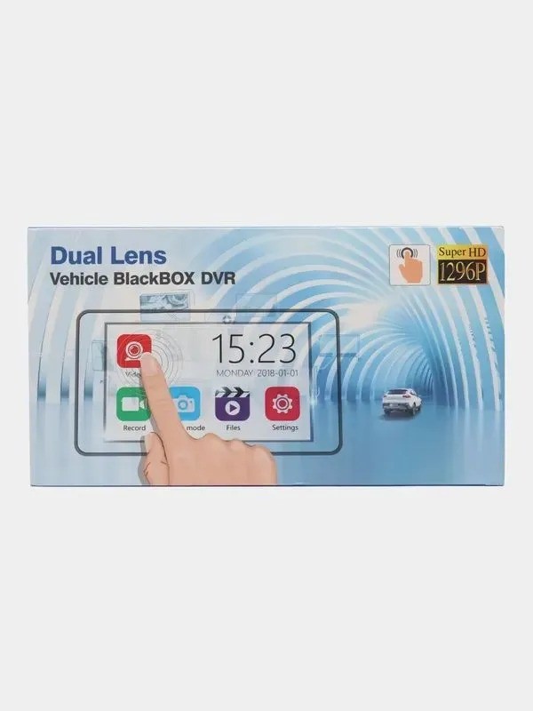 AV-253 Видеорегистратор с двумя камерами автомобильный сенсорный