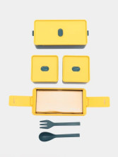 KP-258 Ланч бокс Lunch Box 1400ml с вилкой и ложкой