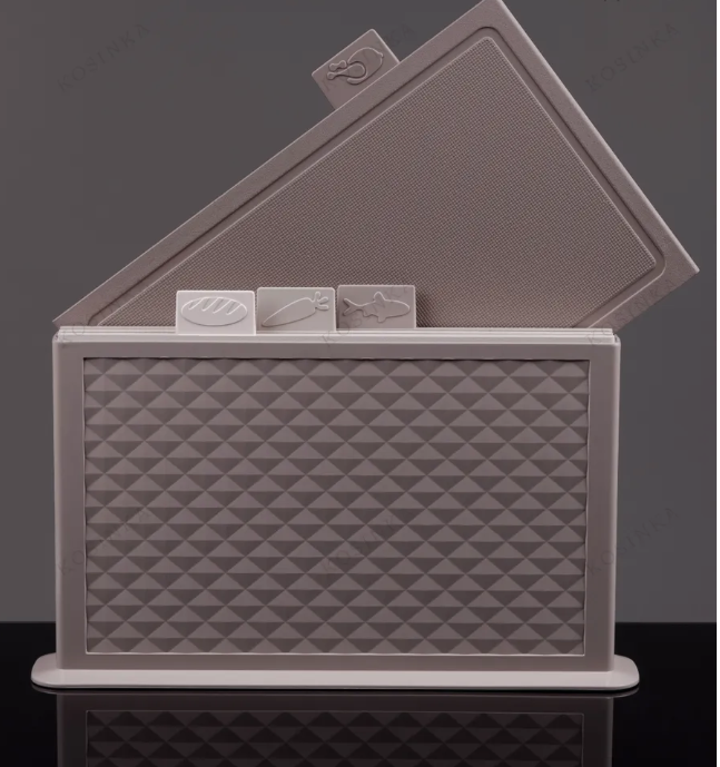 KP-896 Доска разделочная пластиковая набор на подставке 4 шт