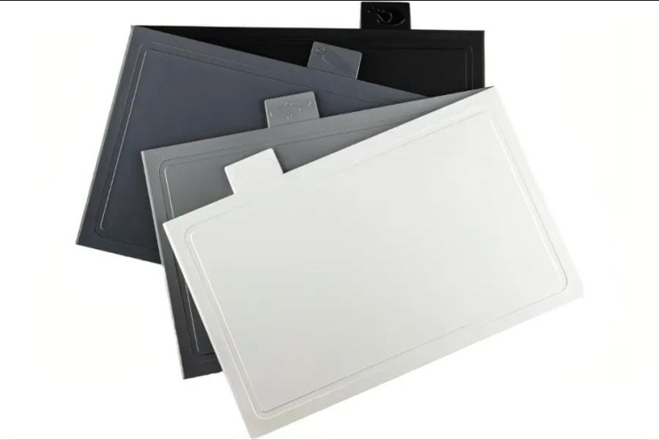 KP-631 Набор из 4-х разделочных досок с подставкой для хранения черные