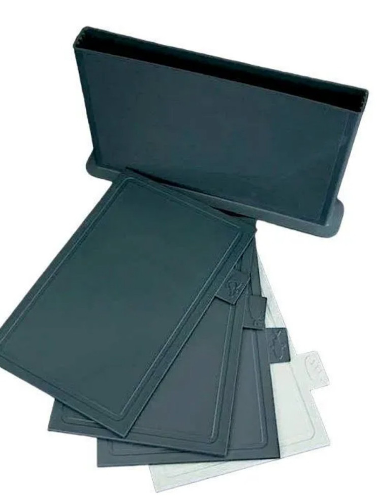 KP-670 Набор из 4-х разделочных досок на подставке серый