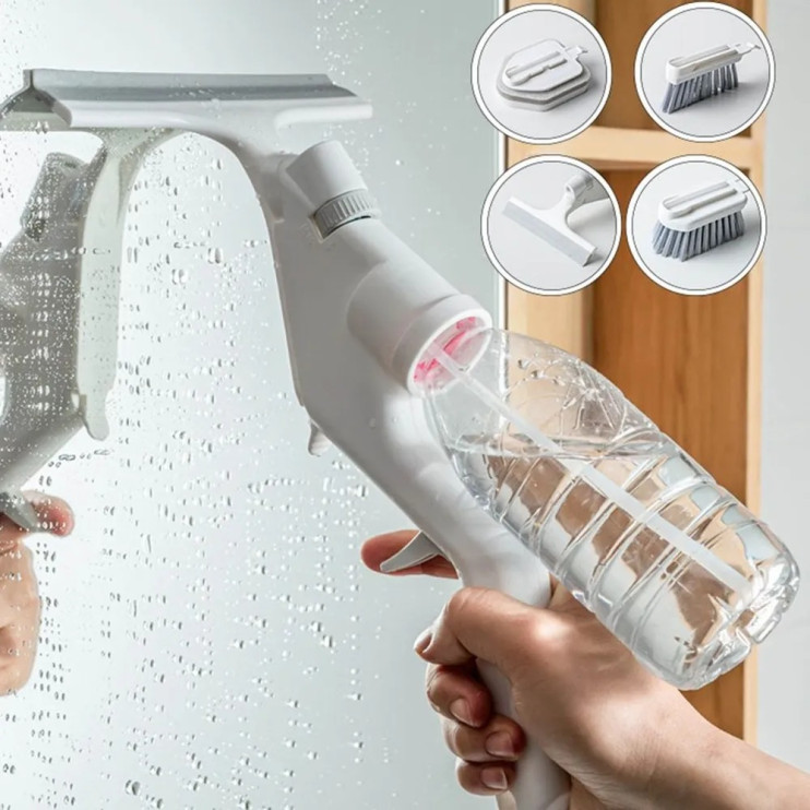 TV-646 Щетка Water Spray Cleaning Kits 4 in 1 для уборки со сменными насадками 