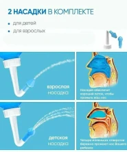 PU-015 Ирригатор Watersalt для полости носа 2 насадки, 500 мл