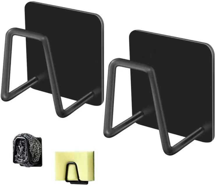 KP-488-1 Держатель металлический кухонный для губки черный