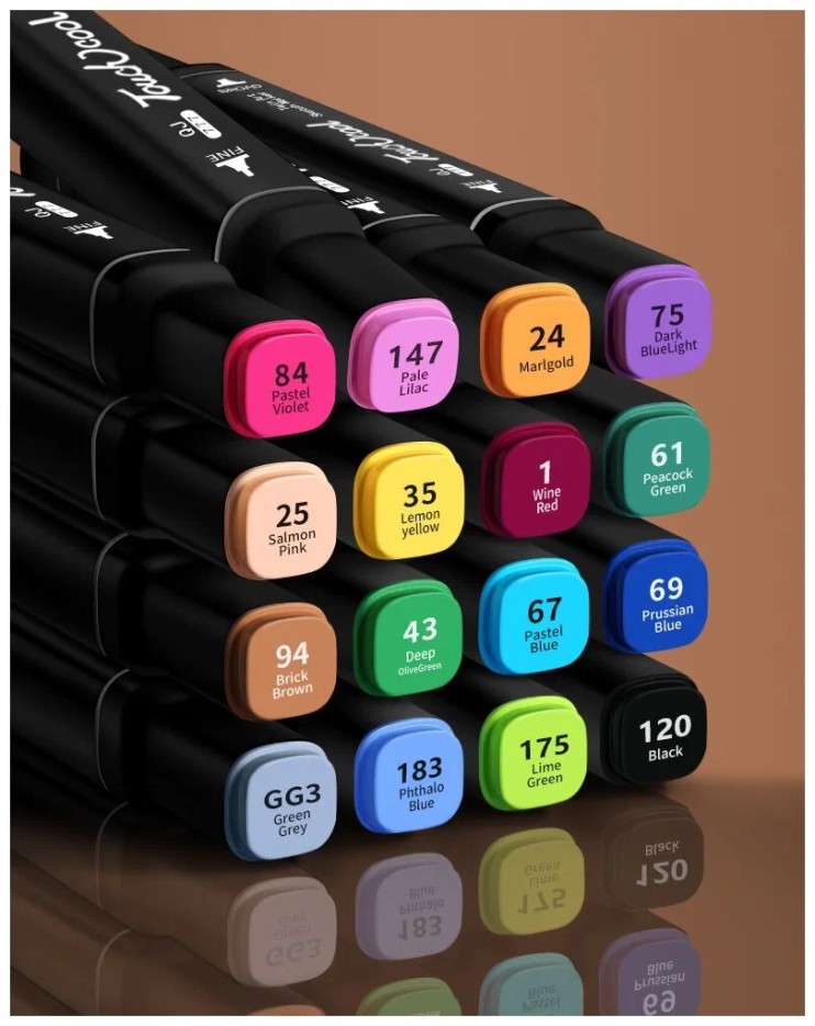 TV-734  Фломастеры для скетчинга 262 шт