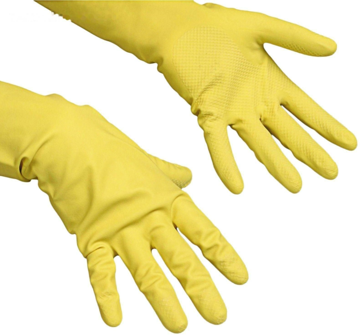 RZ-174 Перчатки хозяйственные латексные для уборки