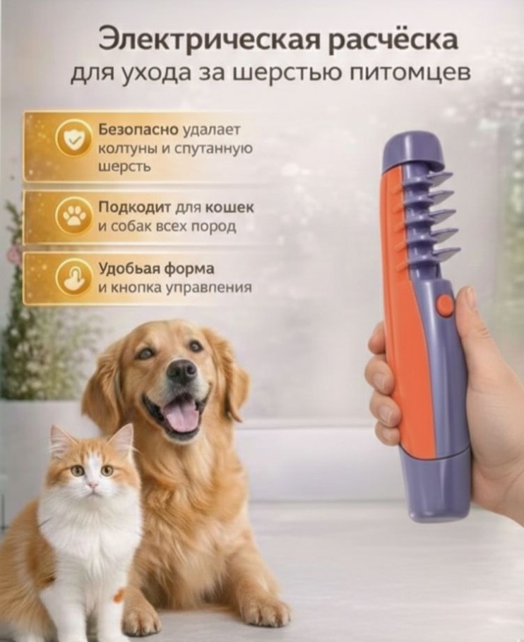 TV-694 Расческа Knot Out для животных электрическая