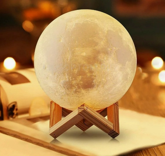 NCH-020-13 Ночник-светильник 3D Moon Lamp 13 см цветной