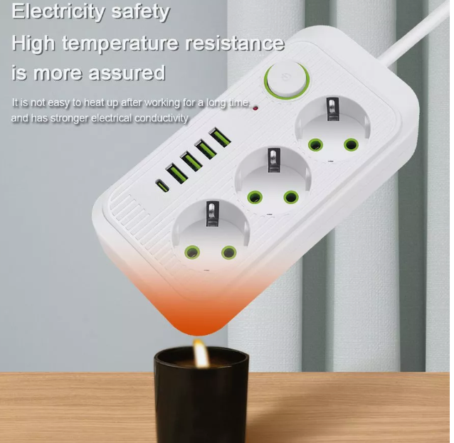 IN-118 Сетевой фильтр F33U 2м на 6 розеток и 4usb белый