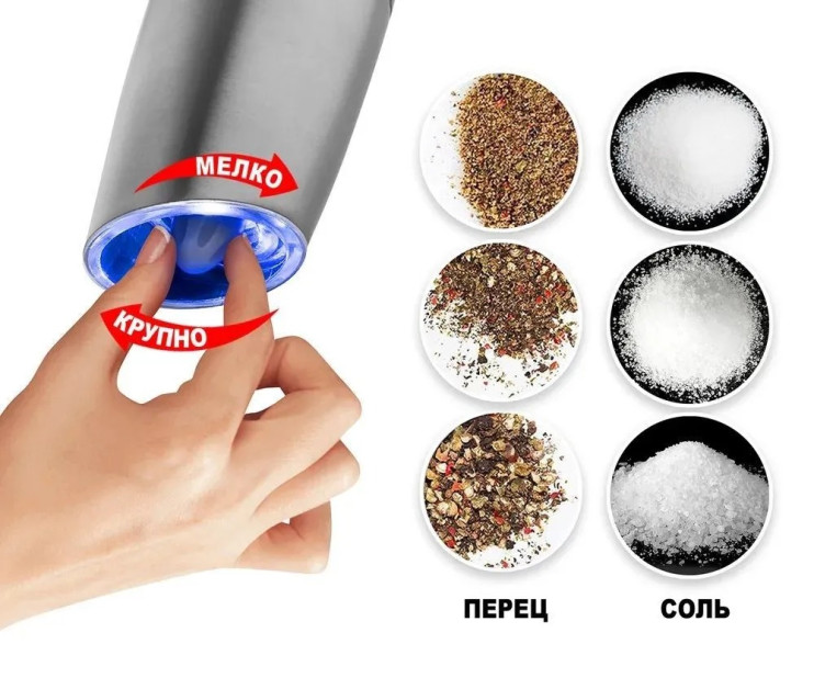 KP-051 Электромельница  Gravity Electric Salt and Pepper Mill для специй