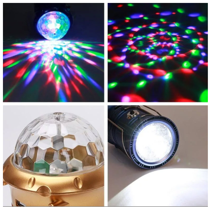 KF-080 Фонарь Magic Cool Camping Lights MX-6801 кемпинговый дискошар