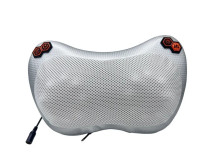 AV-186  Подушка массажная 16 роликов серый