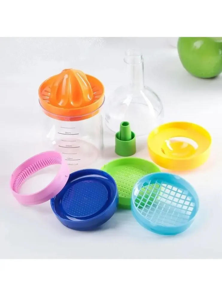 KP-171 Бутылка 8-в-1 соковыжималка, терки, воронки, фрукто - овощерезка