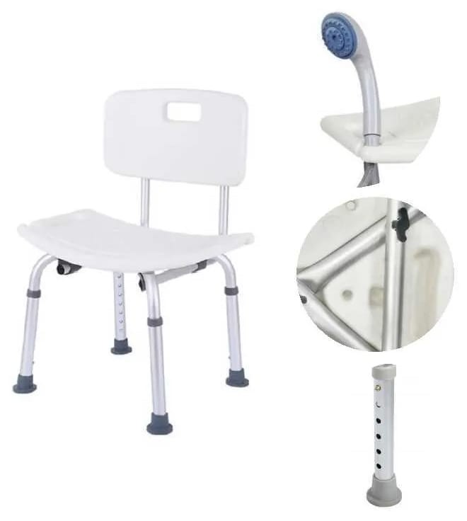 TV-902 Стул Титан со спинкой с держателем для душа