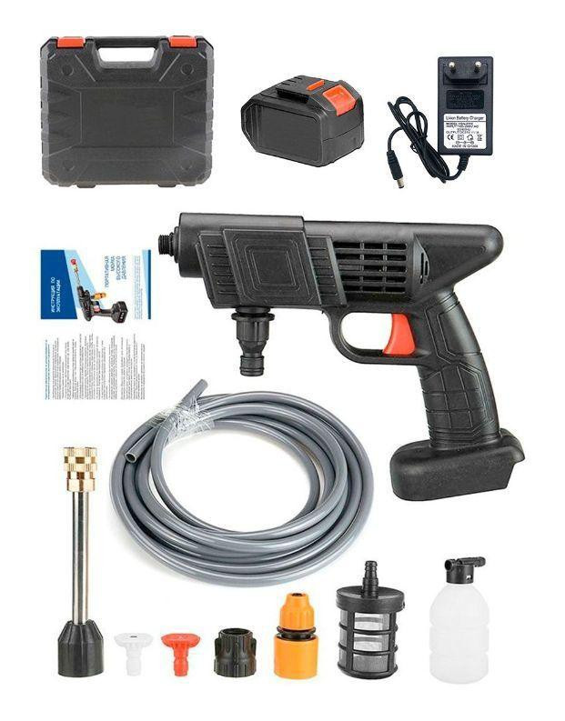 IN-178-1 Автомойка высокого давления многофункциональна с 2 батарейками