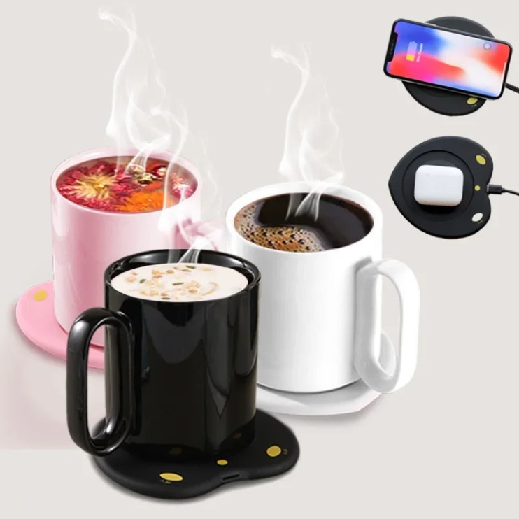 CP-100 Чашка Multifunctional Wireless Charging Heating Cup с подогревом