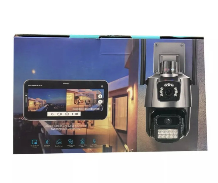 KN-011 камера видеонаблюдения Pro Smart Camera уличная с двумя объективами