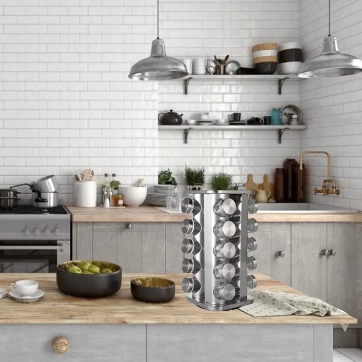 KP-740 Органайзер Spice Carousel 20 шт набор для специй