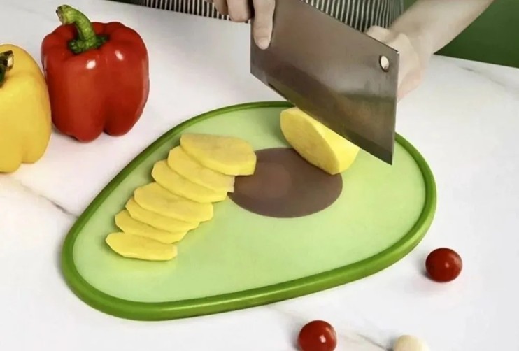 KP-443 Доска разделочная кухонная в форме авокадо большая