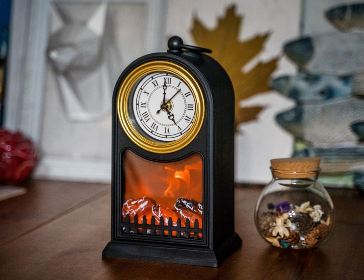 NCH-074 Камин Led Fireplace Lantern декоративный с часами