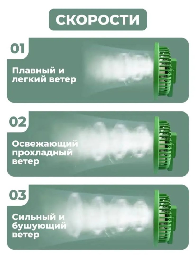 VR-022 Вентилятор JD-F11 портативный аккумуляторный с подсветкой,usb- зарядка,3 скорости, подвесной, походный для дачи и дома   