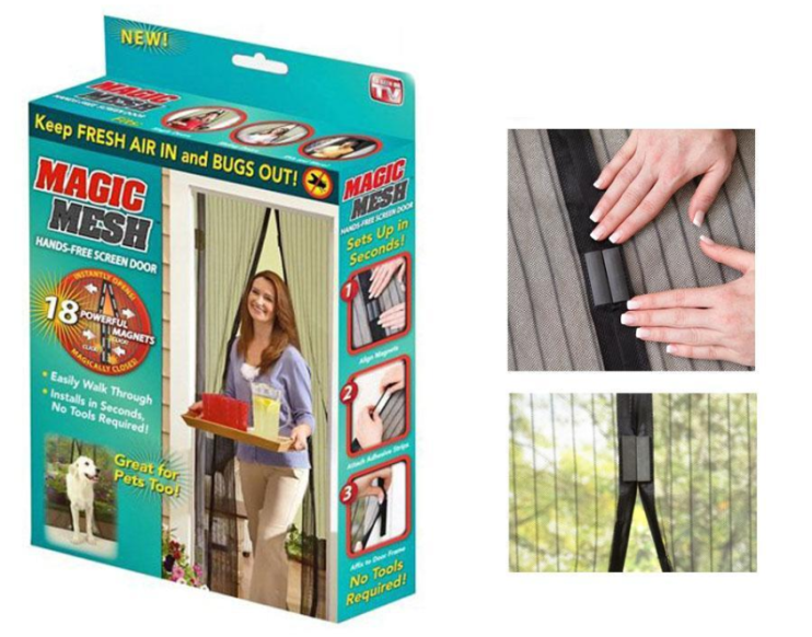 TV-910 Анти москитная магнитная шторка Magic Mesh 90х210 см