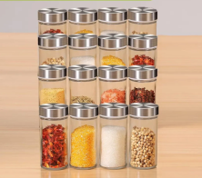 KP-009  Органайзер Набор Spice Carousel 16 шт для специй квадратные 