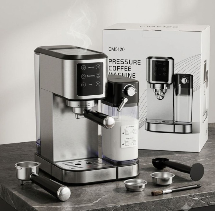 KP-888 Кофемашина Semi-automatic espresso machine СМ 5120 рожковая с капучинатором, кофеварка автоматическая для дома и офиса
